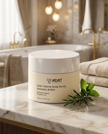 Deep Cleanse Scalp Scrub: Rosemary & Mint - Velvet Symphony