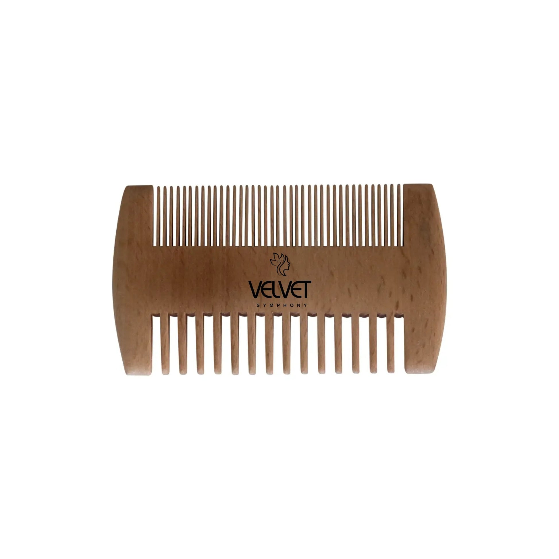 Bamboo Beard Comb Velvet Symphony