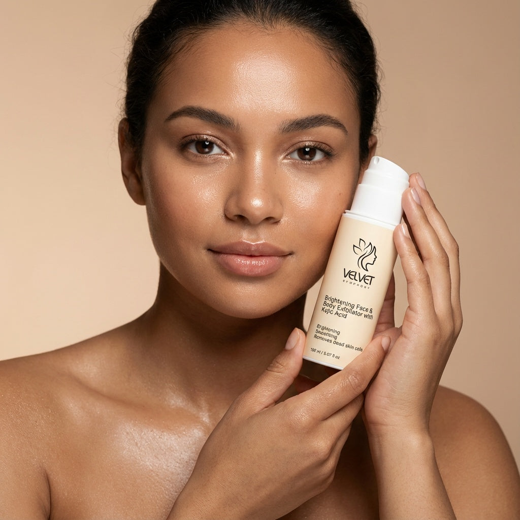Brightening Face & Body Exfoliator with Kojic Acid - Velvet Symphony
