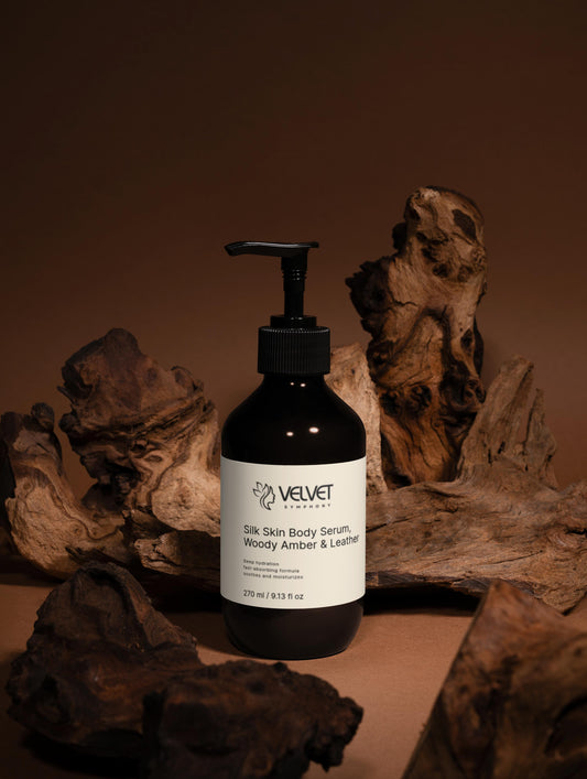 Silk Skin Body Serum, Woody Amber & Leather Selfnamed