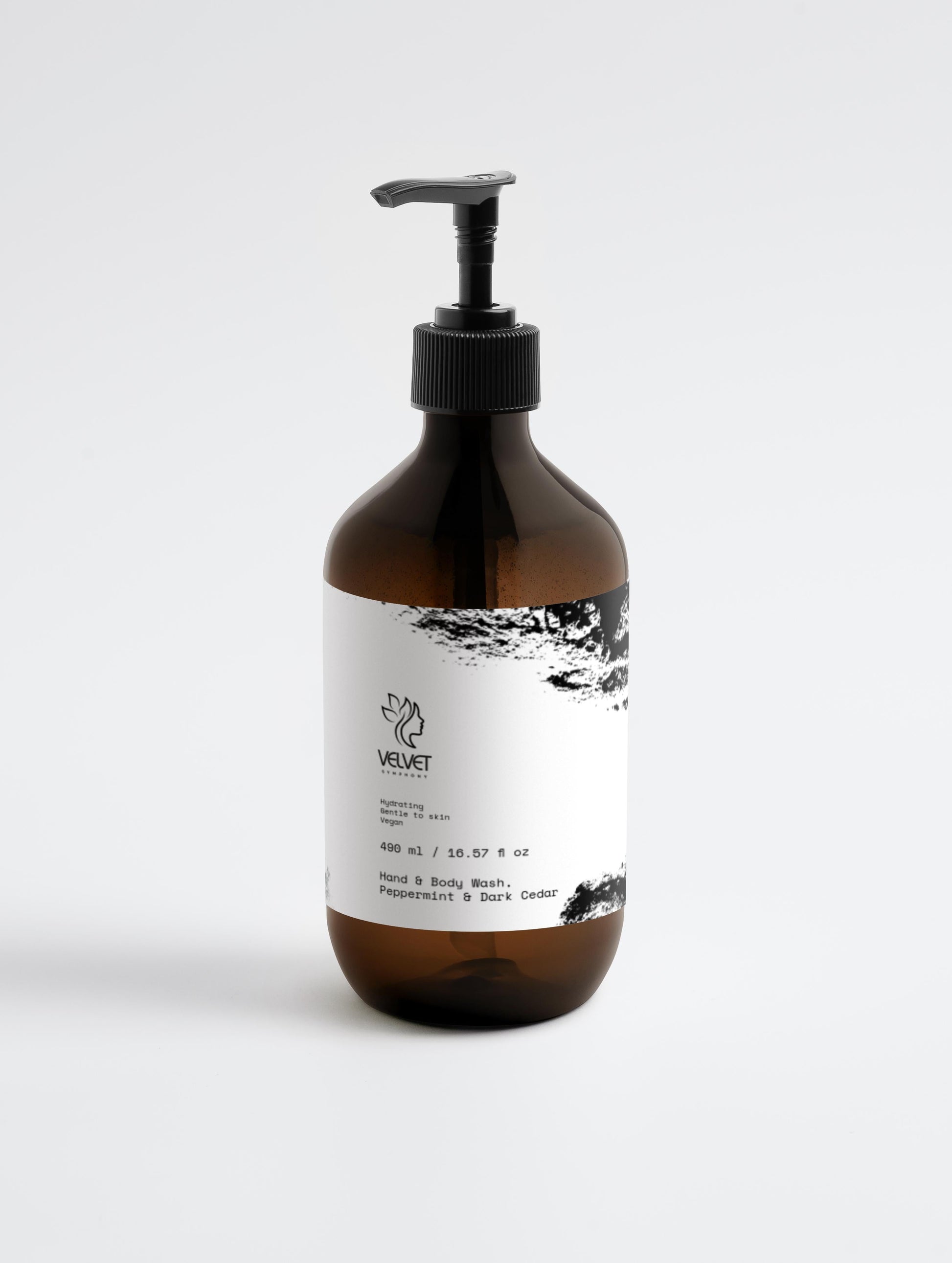 Men's Hand & Body Wash, Peppermint & Dark Cedar Selfnamed