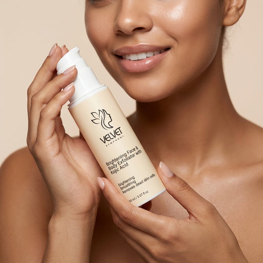Brightening Face & Body Exfoliator with Kojic Acid